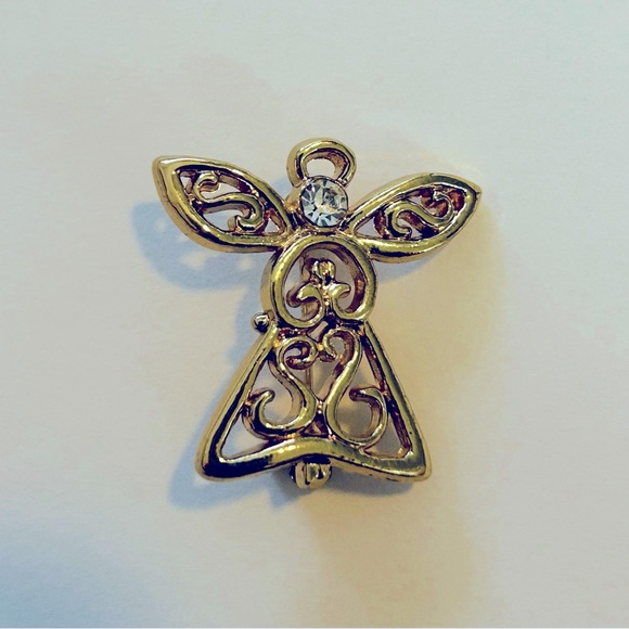 CHRISTMAS TREE - ANGELS & LACE BROOCH PIN JEWELRY VINTAGE SET OF 11 - Picture 8 of 12